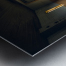 Echoes of Celebration: Inside Elkhorns Time-Worn Hall Metal print