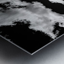 Rural Majesty Unveiled: Montanas Highway Horizon in Black and White Infrared Splendor  Metal print