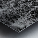 Pond Rock Wall Trees Metal print