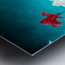 Urban Mirage: Fort Myers Street in Infrared Splendor Metal print