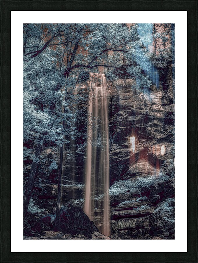 Tranquil Veil - Blue Falls Picture Frame print