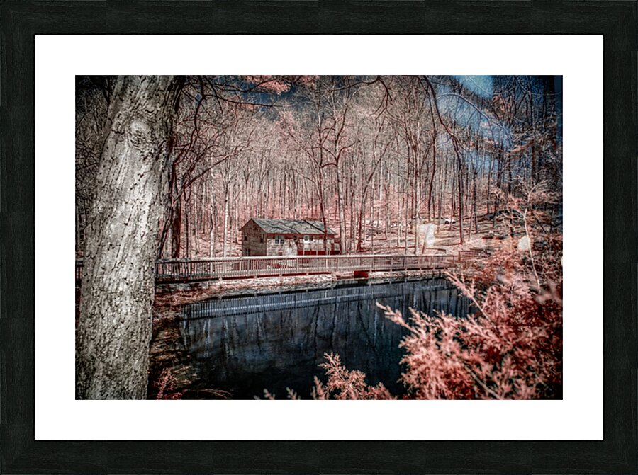 A Mystical Retreat: Exploring Clarkson Covered Bridge Picture Frame print