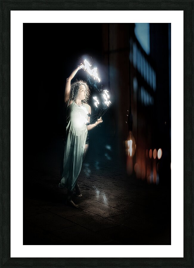 Fiery Night Enchantment Picture Frame print