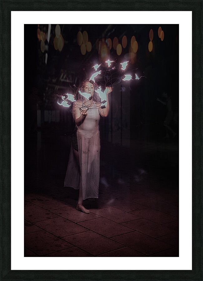Dance of Fire and Shadow Picture Frame print