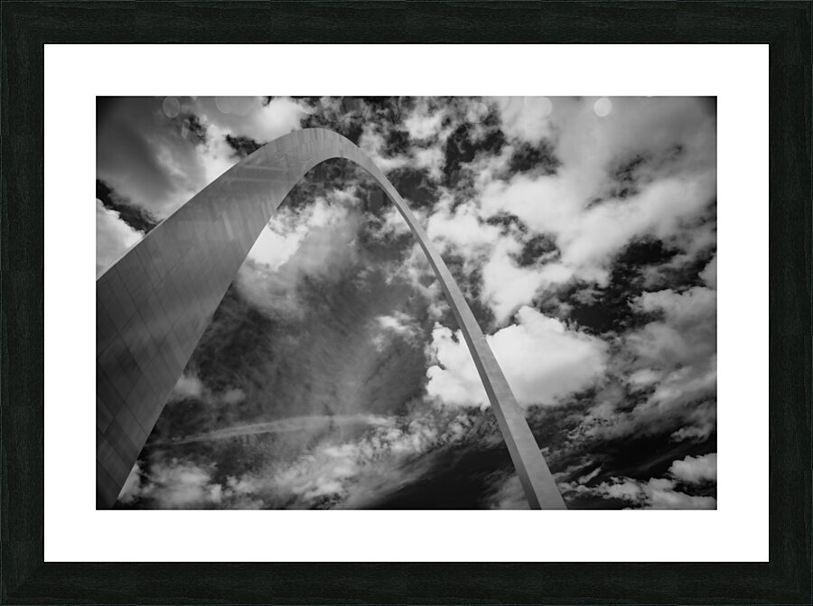 Sculpted Arch Amidst Dynamic Clouds Picture Frame print
