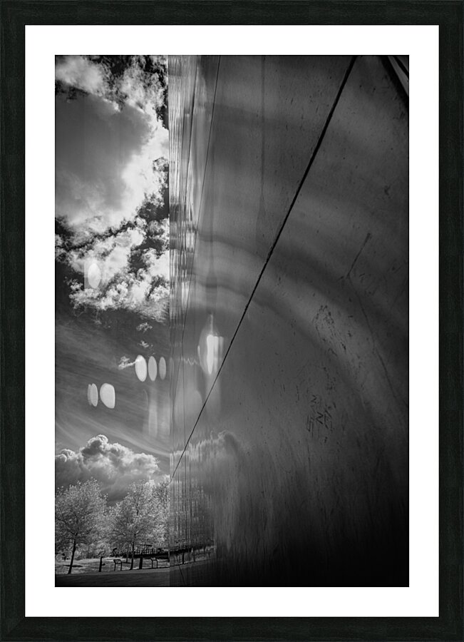 Reflective Harmony in Monochrome Picture Frame print