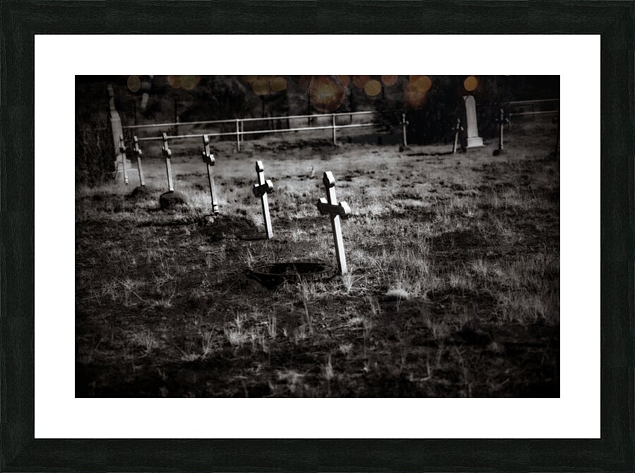 Stillness Among White Crosses Picture Frame print