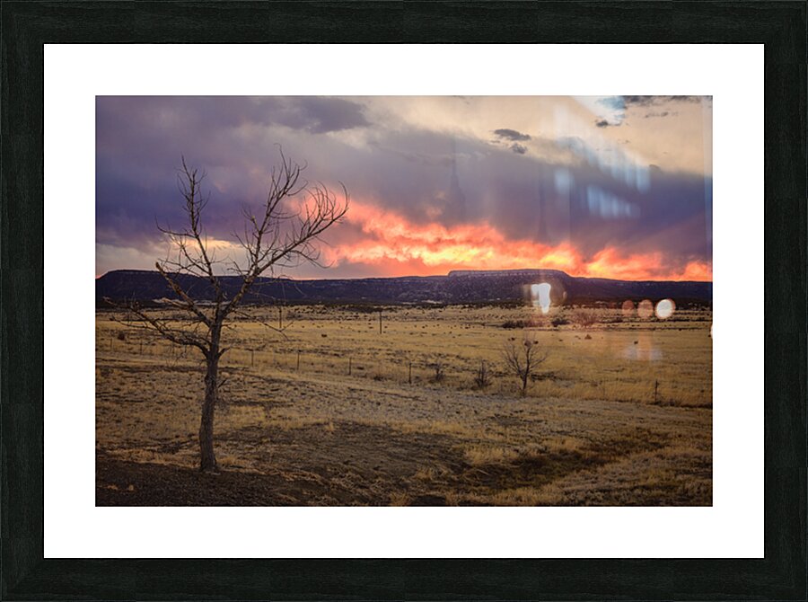 Heavens Blaze: Sunset Symphony in NM Picture Frame print