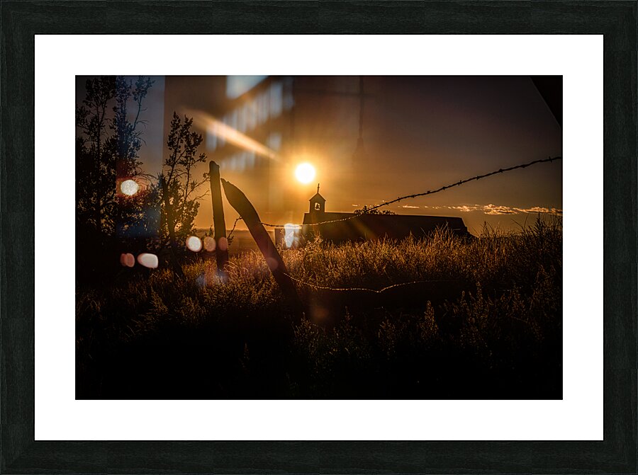 Sun-Kissed Harmony Along Rustic Lines Picture Frame print