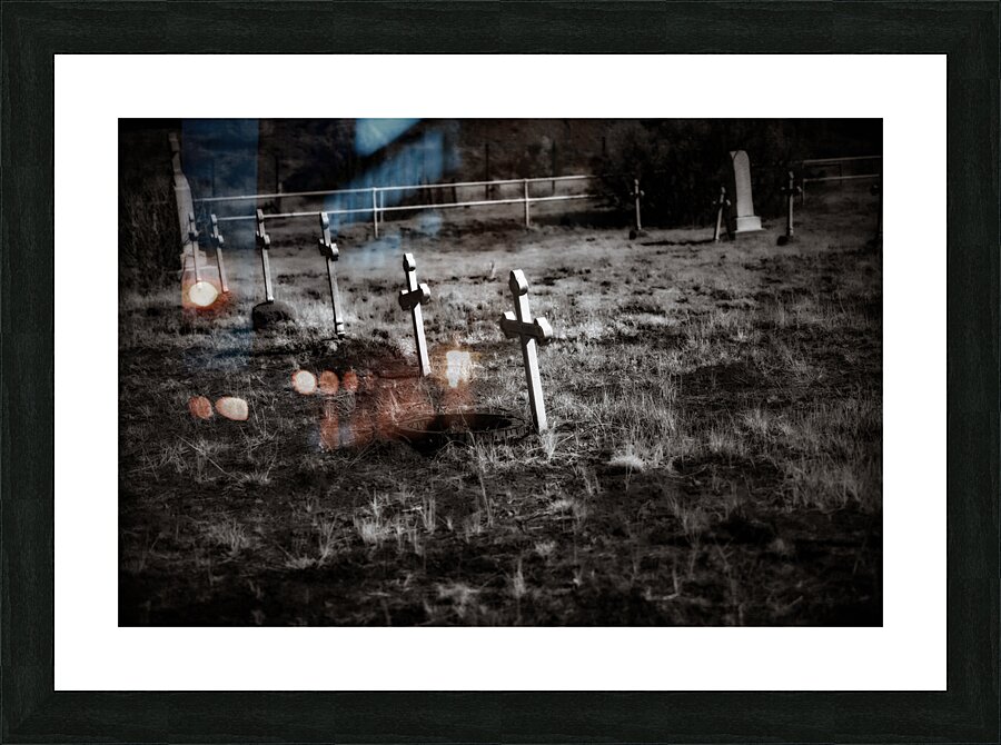 Stillness Among White Crosses Picture Frame print