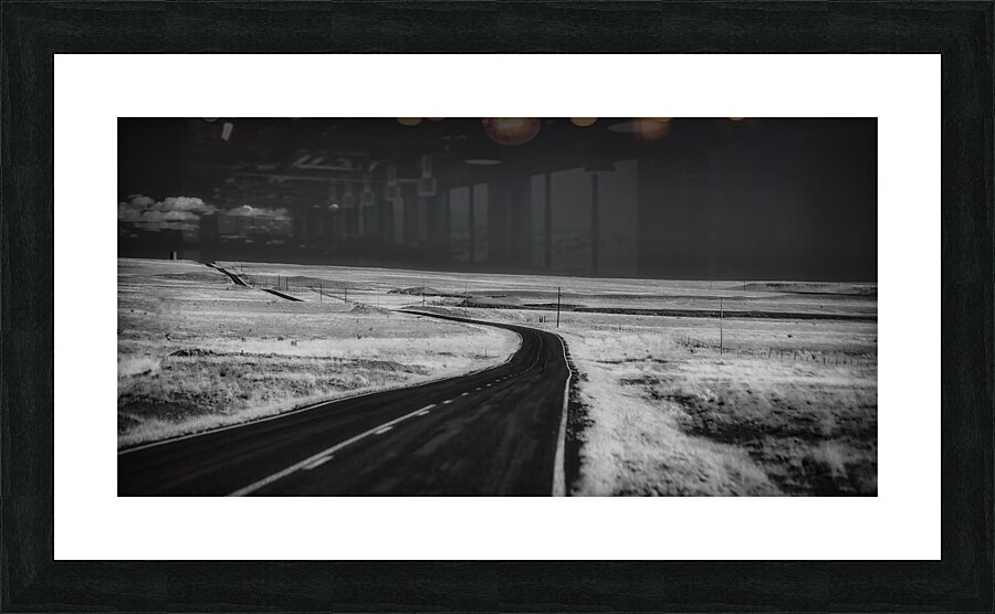 Horizon of Infinite Solitude: Long Black Road Picture Frame print
