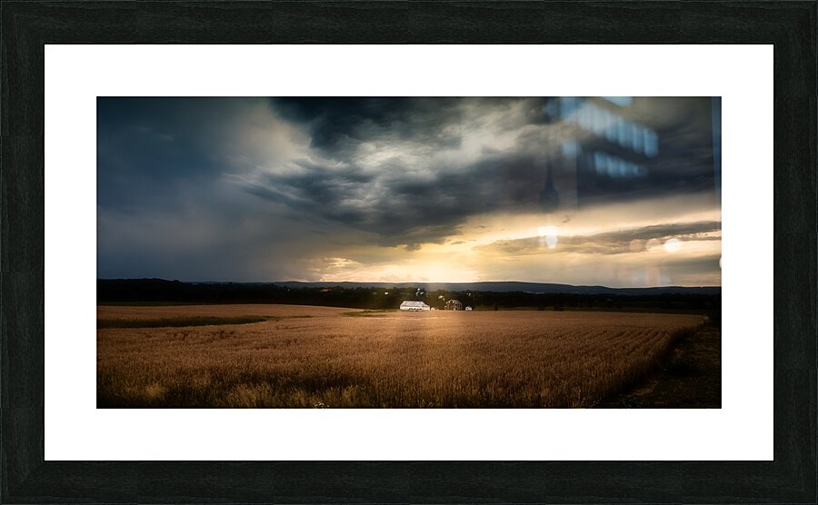 Farmland Sunset Picture Frame print
