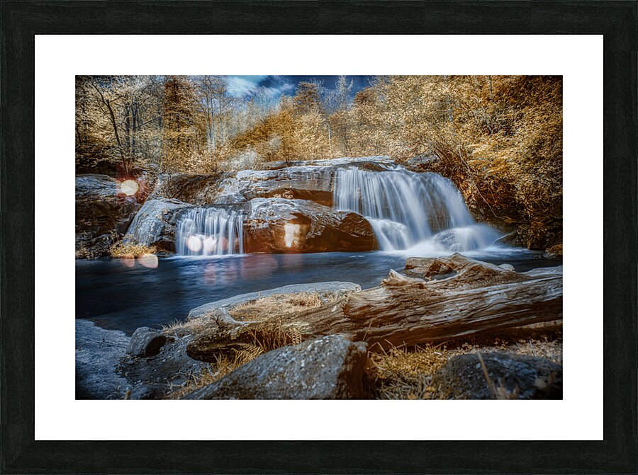 Sapphire Dreams: A Tranquil Waterfall Journey Impression et Cadre photo