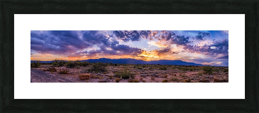 SUNSET TAPESTRY OVER ARID PLAINS Picture Frame print