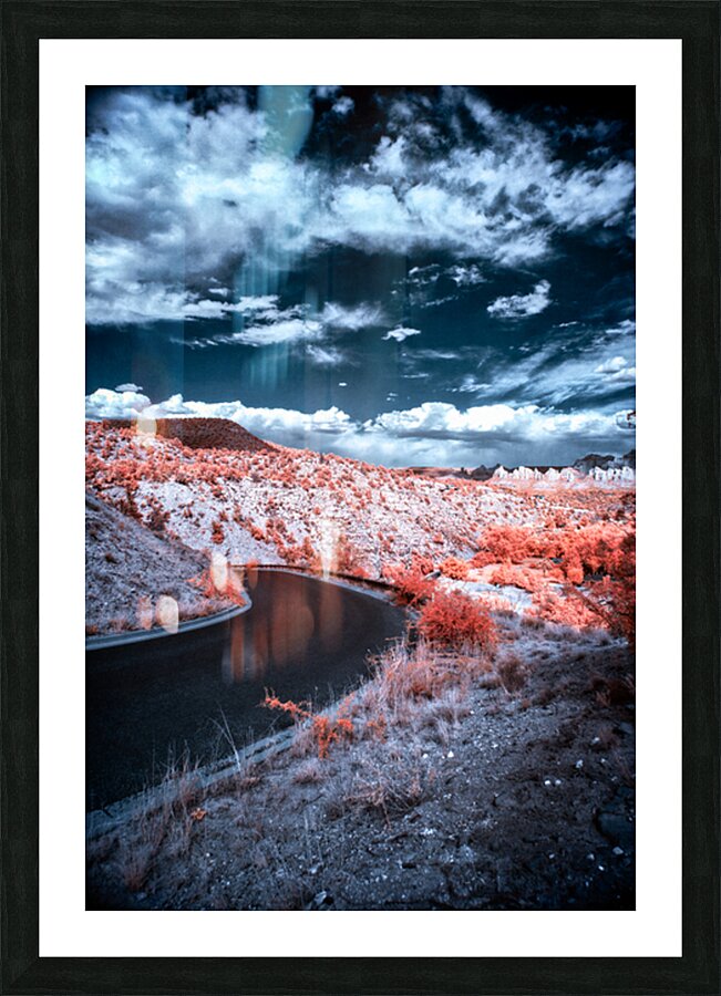 Dreamscape Pathway in Surreal Hues Picture Frame print