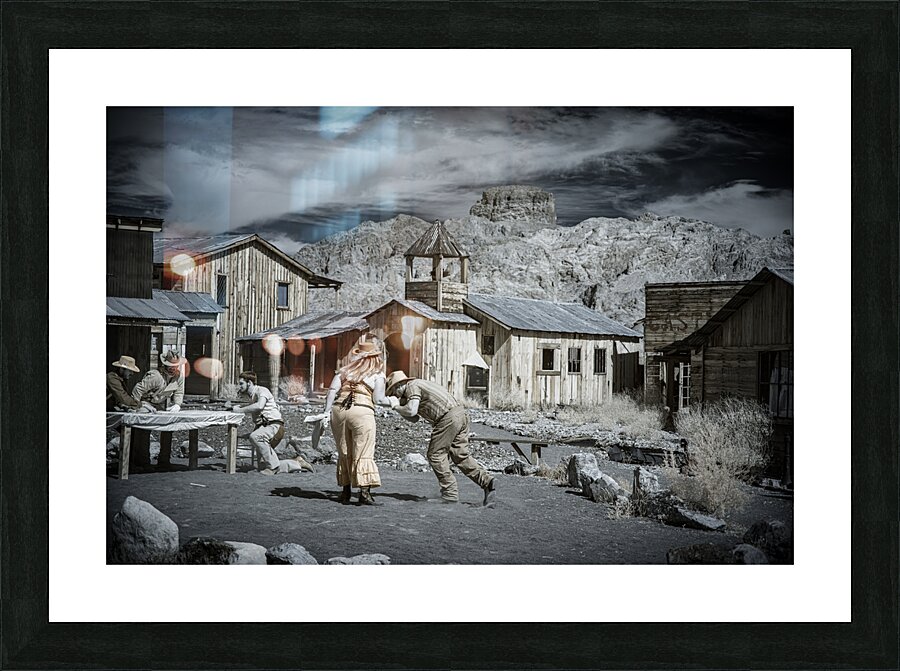 Timeless Liveliness in a Desert Town Picture Frame print