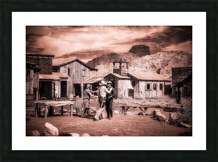 Sepia Dreams of Rustic Encounters Picture Frame print