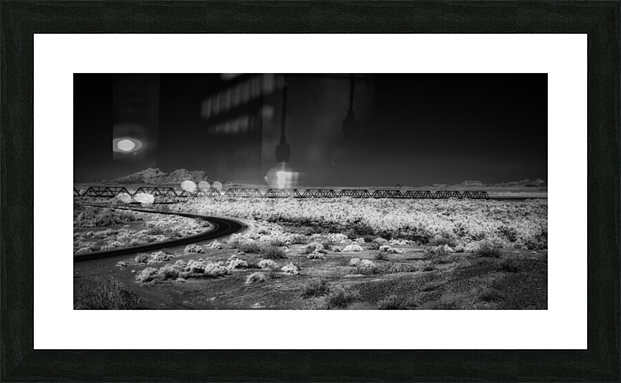Bridge of Silence in Sunlit Desert Picture Frame print