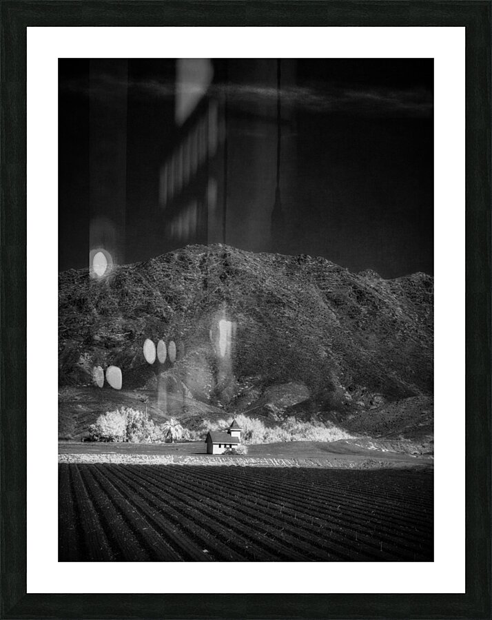 Church in Desert Tapestry Picture Frame print