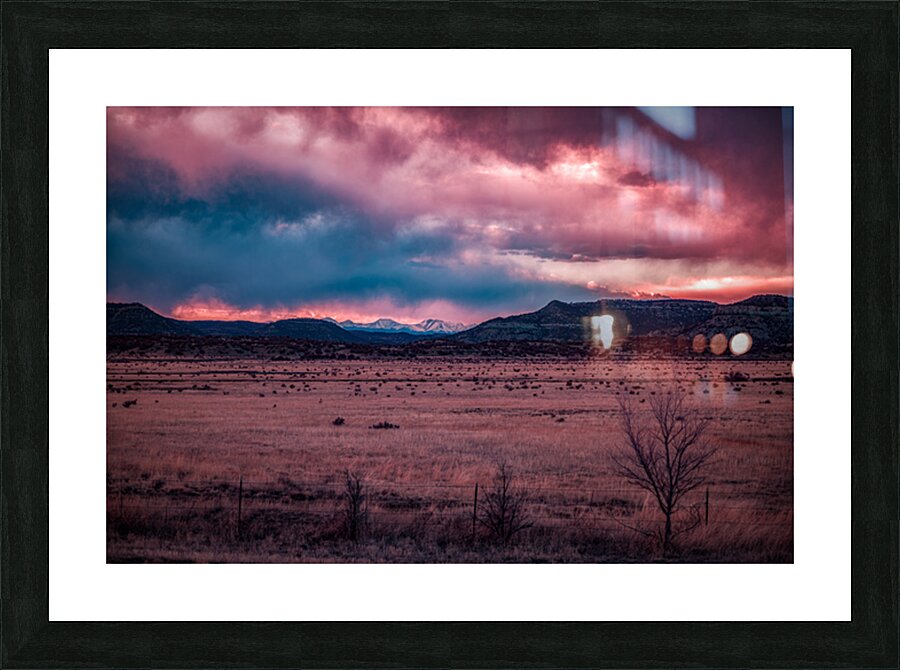 Solitary Harmony Under a Painted Sky Picture Frame print