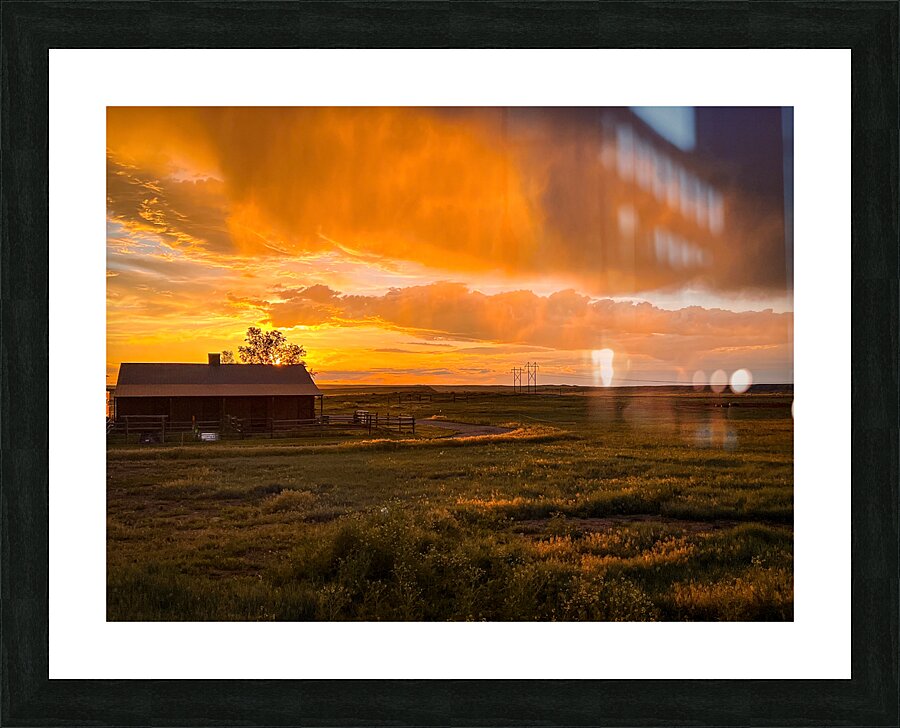 Montanas Fiery Farewell Impression et Cadre photo