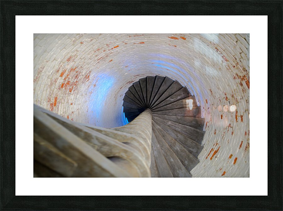 Echoes of Light in a Timeworn Spiral Picture Frame print