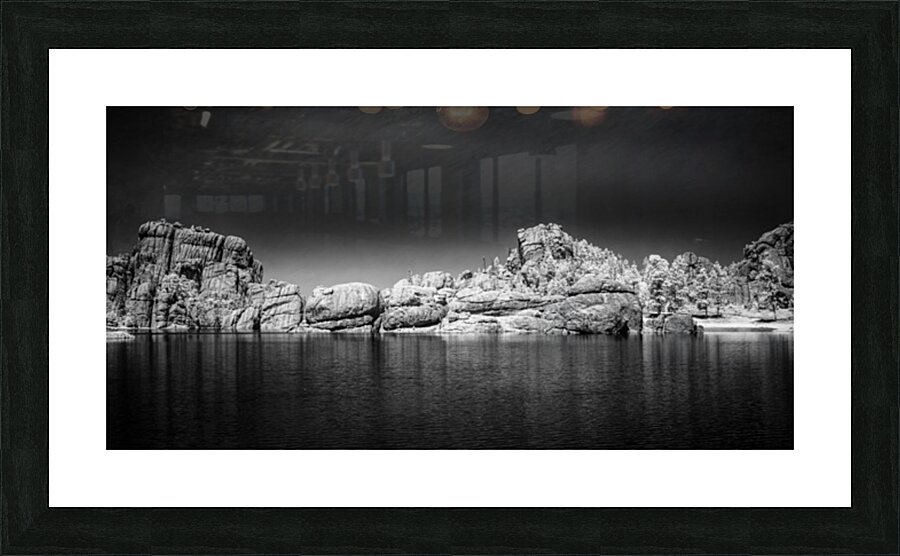 Mystical Moments: Sylvan Lake Infrared Rocks Picture Frame print