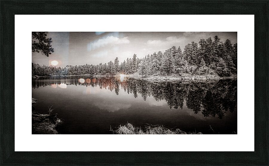 Mystical Waters: Infrared Dream at Bismarck Lake Picture Frame print