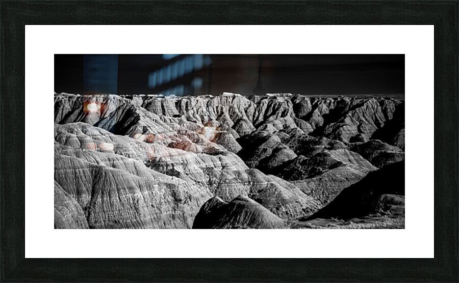 Shadows of the Earth: Ethereal Shadows of the Badlands Impression et Cadre photo