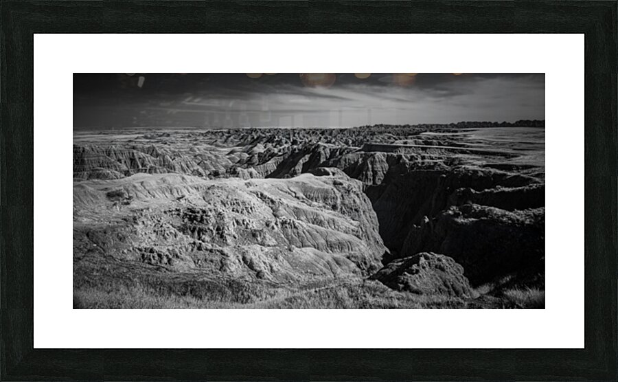 Shadows of the Earth: Rugged Elegance of the Badlands Picture Frame print