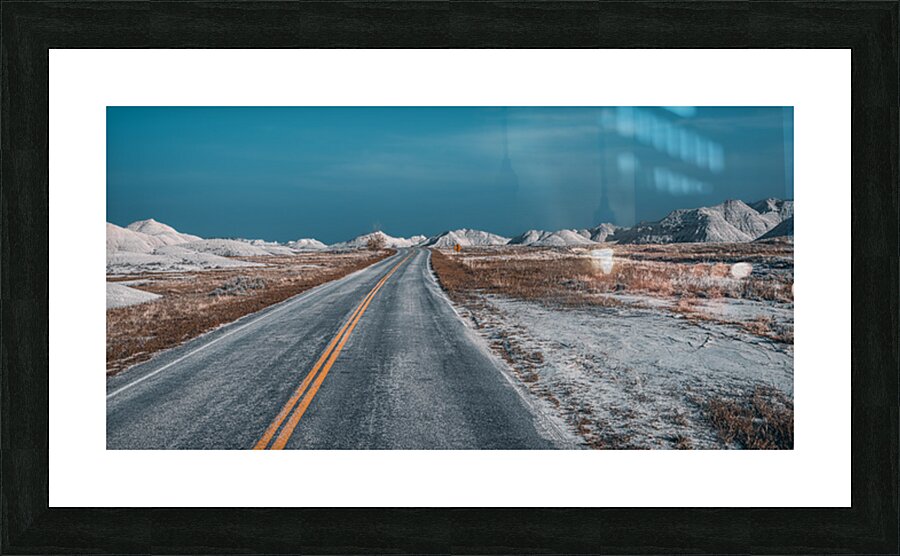 Exploring the Badlands: An Full Spectrum Windy Road Ahead Picture Frame print