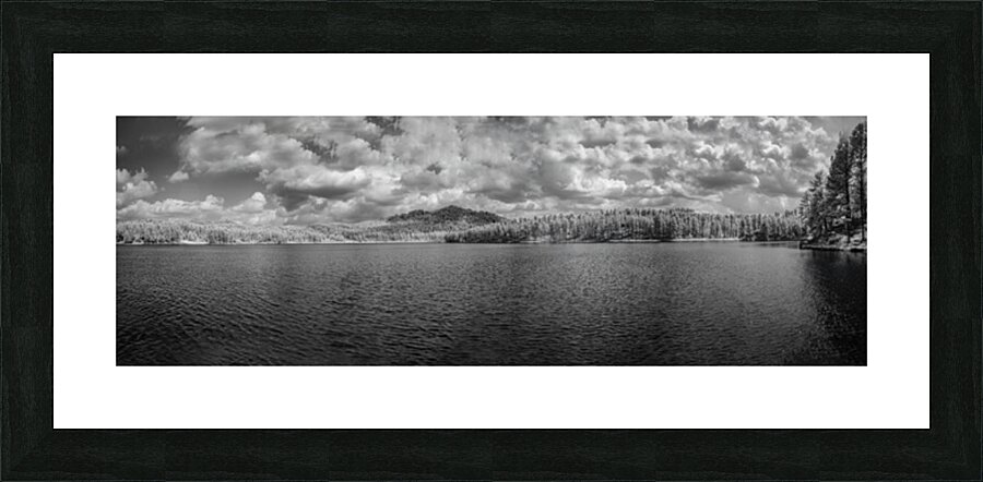 Monochrome Majesty: Capturing Stockade Lakes Moody Beauty in Inf Picture Frame print