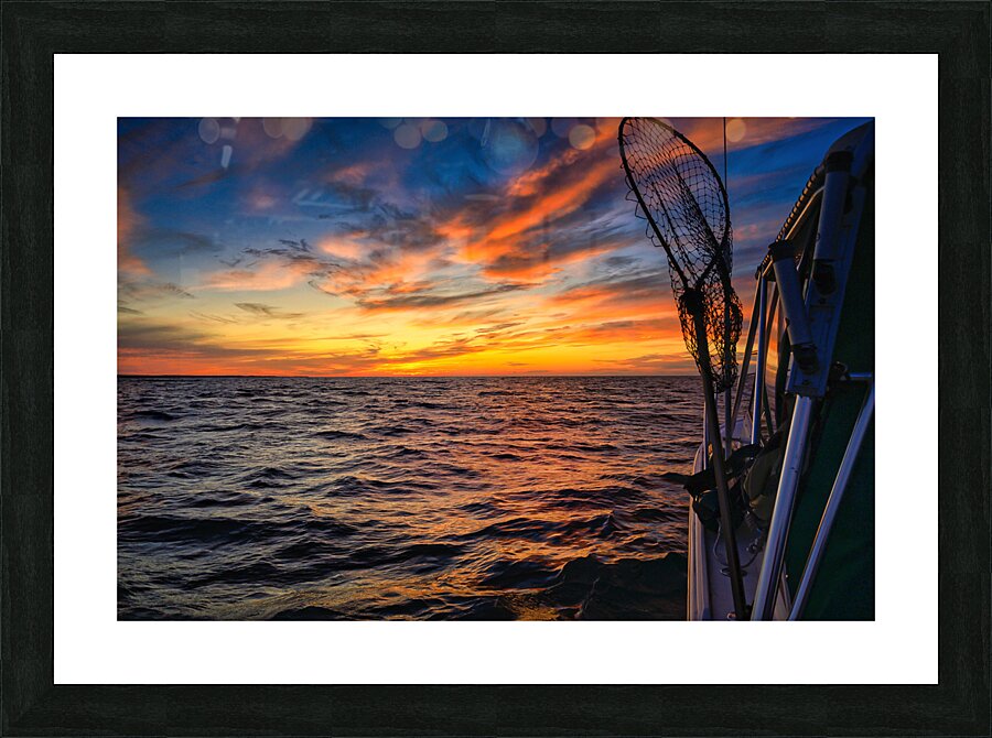 Sailing into Octobers Glow: A Maritime Adventure on the Waves Picture Frame print