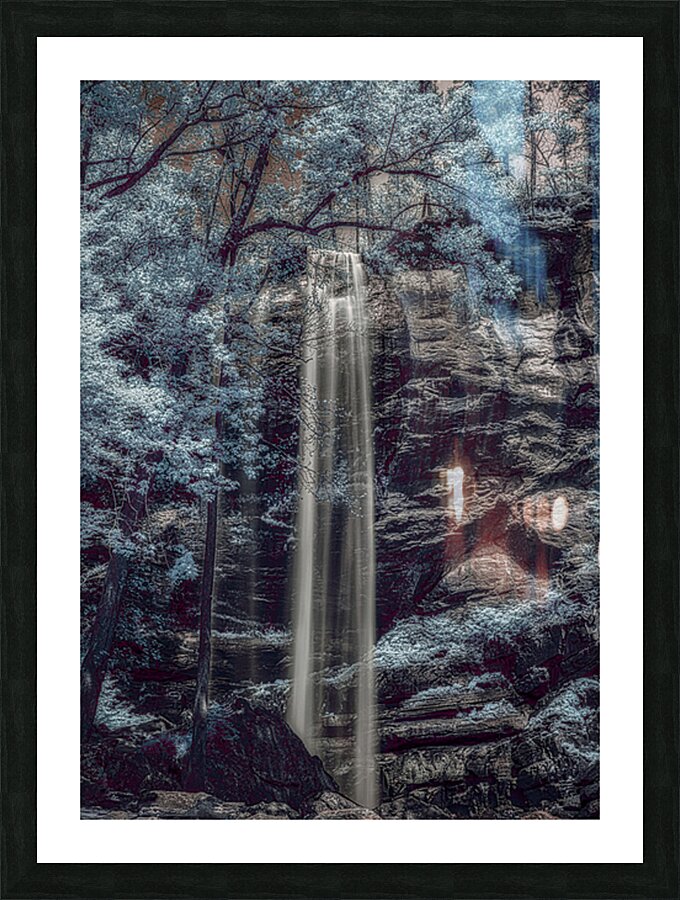 Tranquil Veil   Blue Falls Picture Frame print