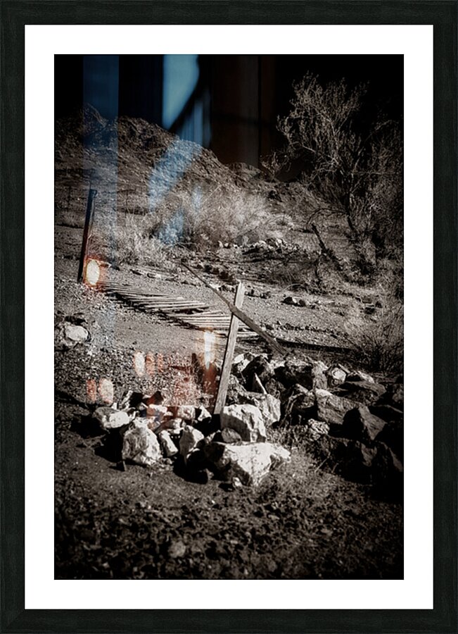 Rugged Shadows of Redemption Picture Frame print