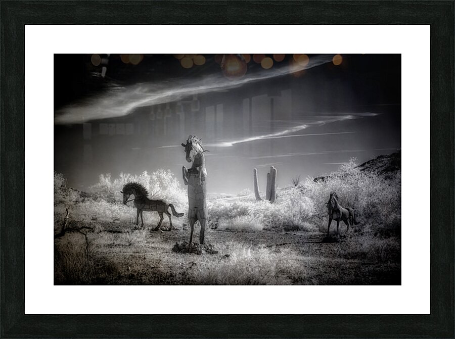 Desert Ballet of Metallic Steeds Impression et Cadre photo