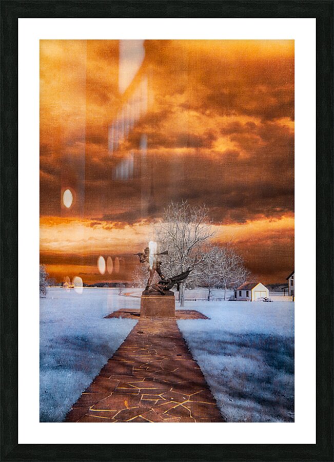 Stormy Determination: Mississippi Monument at Gettysburg Picture Frame print