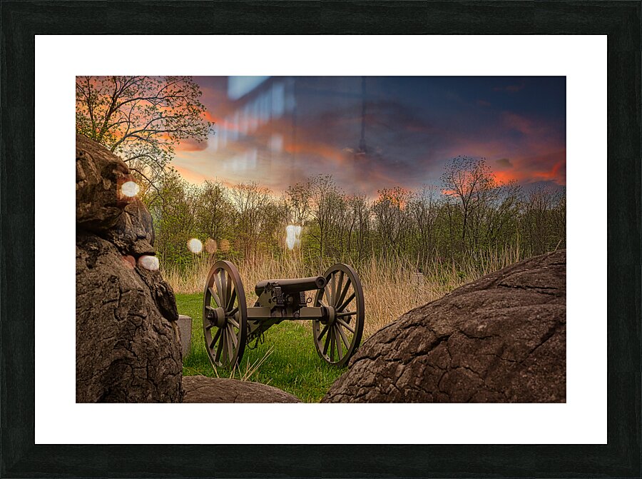 Sunset Cannon Picture Frame print