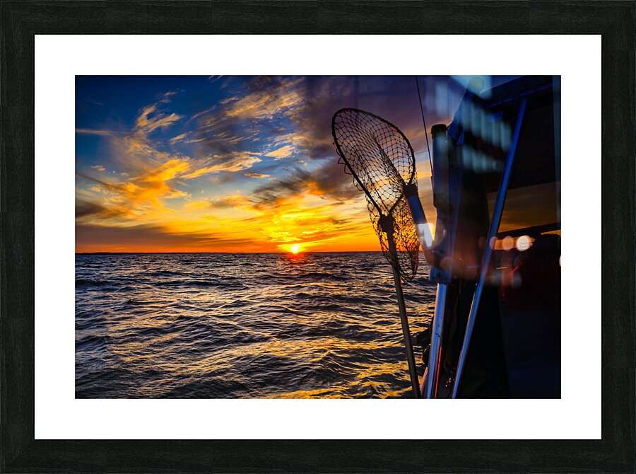 Sunset Serenity: A Birthday Cruise Amidst Octobers Radiant Colo Picture Frame print