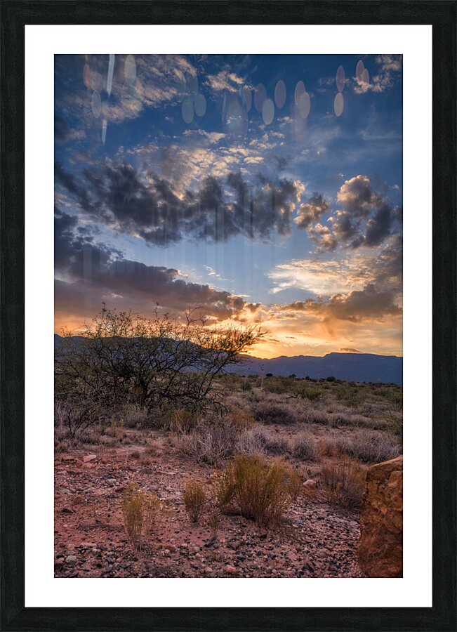 Radiance Unfurled Over Rocky Plains Picture Frame print