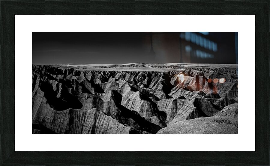 Shadows of the Earth:  A Badlands Vista Picture Frame print