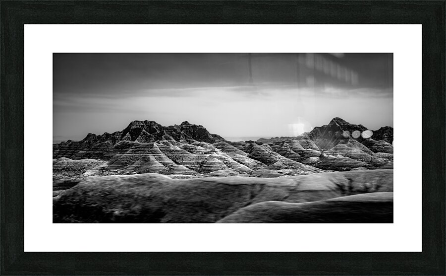 Shadows of the Earth: A Badland Peaks Driveby Picture Frame print