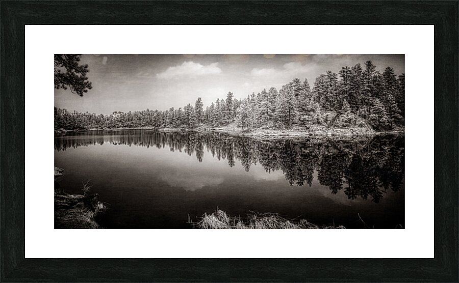 Mystical Waters: Infrared Dream at Bismarck Lake Picture Frame print