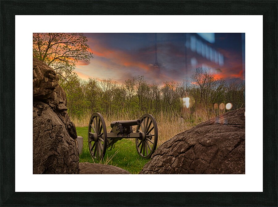 Sunset Cannon Picture Frame print
