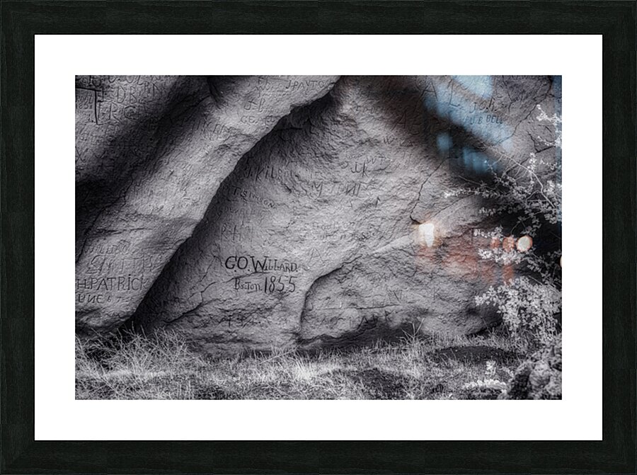 Legacy in Rock: Register Hill Wyoming  Picture Frame print