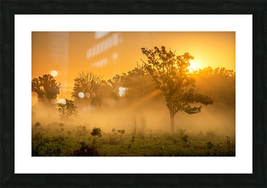 Misty Morning Glow: Dawn in Gettysburg Impression et Cadre photo