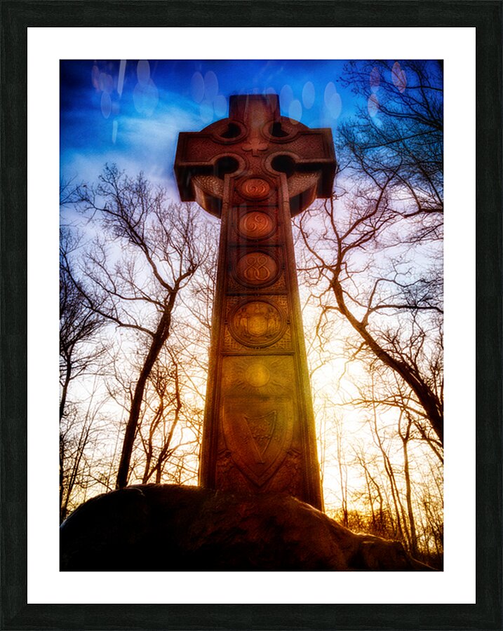 Majestic Celtic Cross: A Symbol of Serenity and Tradition Picture Frame print
