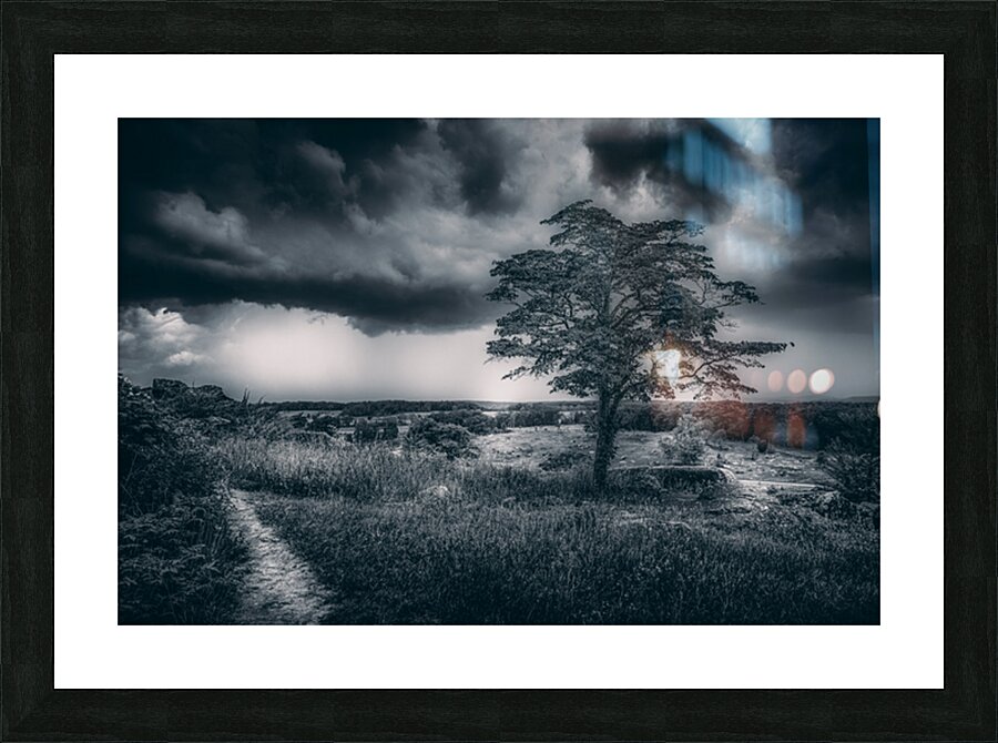 Storm Watch at Little Round Top Picture Frame print