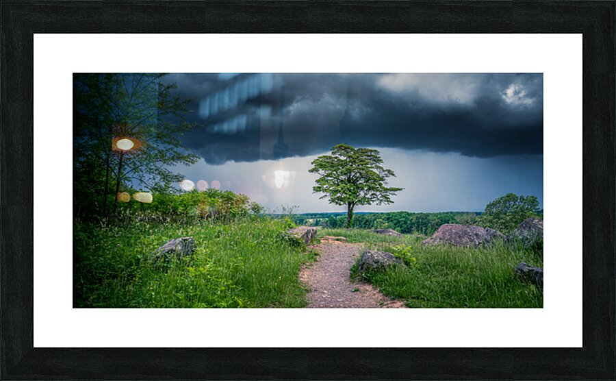 Solitude and Serenity: A Hike through Little Round Tops Enchante Picture Frame print