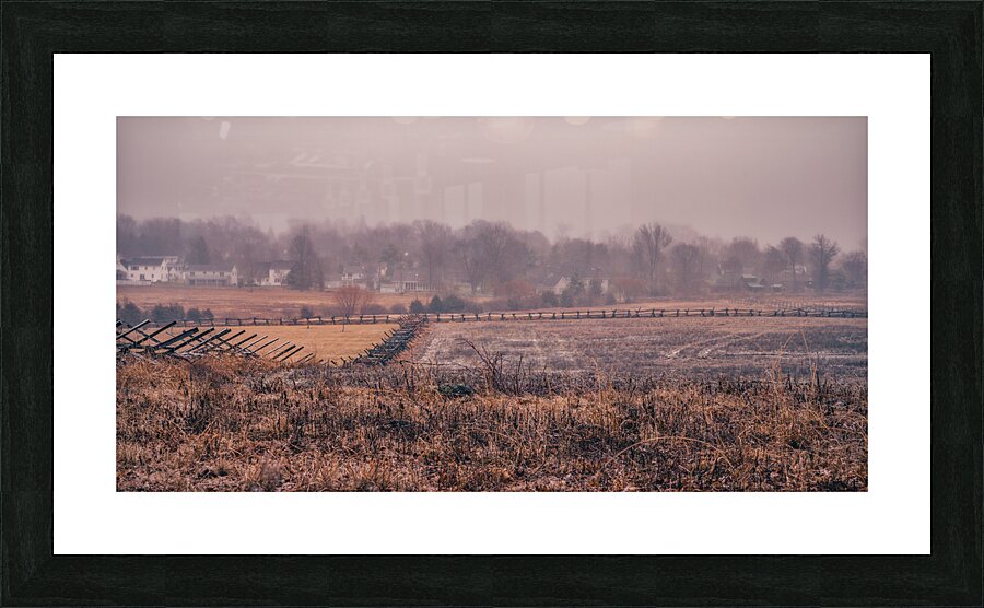 Oatmeal Fence Picture Frame print